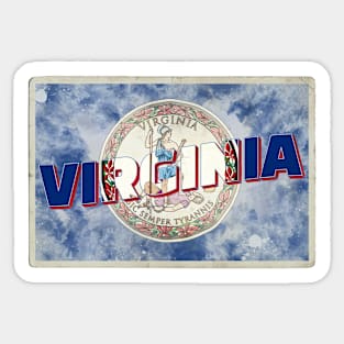 Virginia vintage style retro souvenir Sticker